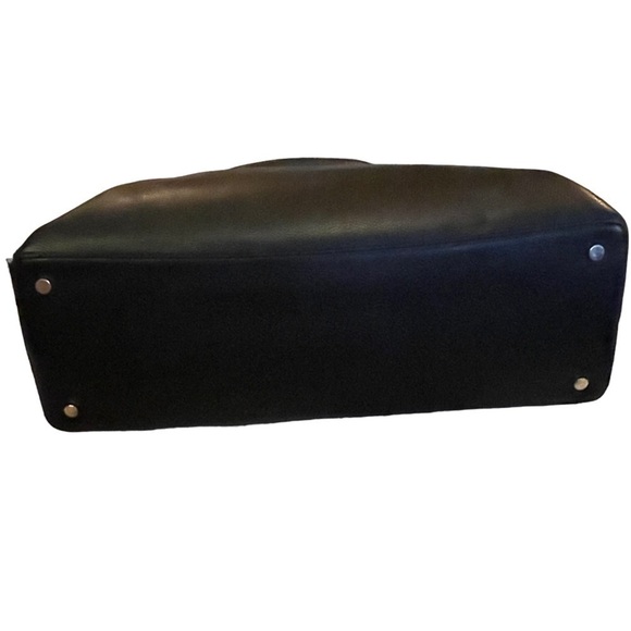 Kate Spade New York Large Black Pebbled Leather Jordyn Gold Chain Handle Tote - Picture 6 of 16